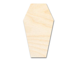 Bigger Better | Unfinished Wood Coffin 2D Shape |  DIY Craft Cutout