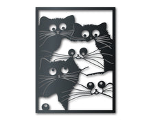 Load image into Gallery viewer, Metal Crazy for Cats Wall Art | Indoor Outdoor | Up to 46&quot; | Over 20 Color Options
