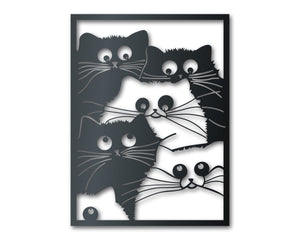 Metal Crazy for Cats Wall Art | Indoor Outdoor | Up to 46" | Over 20 Color Options