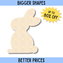 Load image into Gallery viewer, Bigger Better | Unfinished Wood Easter Bunny Shape | DIY Craft Cutout |
