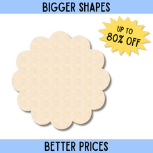 Load image into Gallery viewer, Bigger Better | Unfinished Wood Daisy Flower Shape |  DIY Craft Cutout
