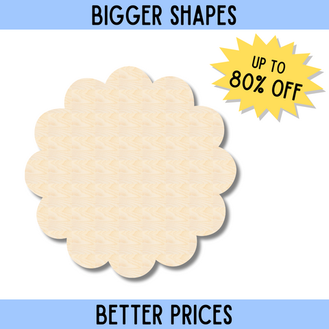 Bigger Better | Unfinished Wood Daisy Flower Shape |  DIY Craft Cutout