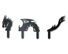 Load image into Gallery viewer, Metal Dragon Garden Stakes | Metal Garden Set | Outdoor | Up to 24&quot; | Over 20 Color Options
