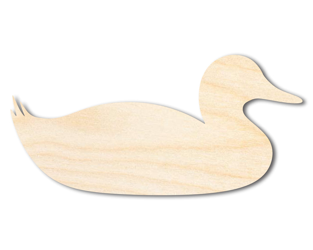 Bigger Better | Unfinished Wood Sitting Duck Shape |  DIY Craft Cutout