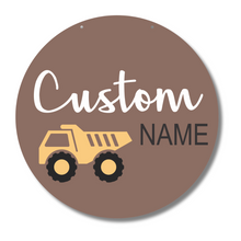 Load image into Gallery viewer, Unfinished Wood Custom Name Dump Truck Door Sign Kit | Wood Craft Cutouts | 1/4&quot; Thick |
