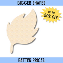 Load image into Gallery viewer, Bigger Better | Unfinished Wood Earth Leaf Element Shape |  DIY Craft Cutout
