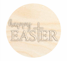 Load image into Gallery viewer, Unfinished Wood Happy Easter Cross Door Sign Kit | Wood Craft Cutouts | 1/4&quot; Thick |
