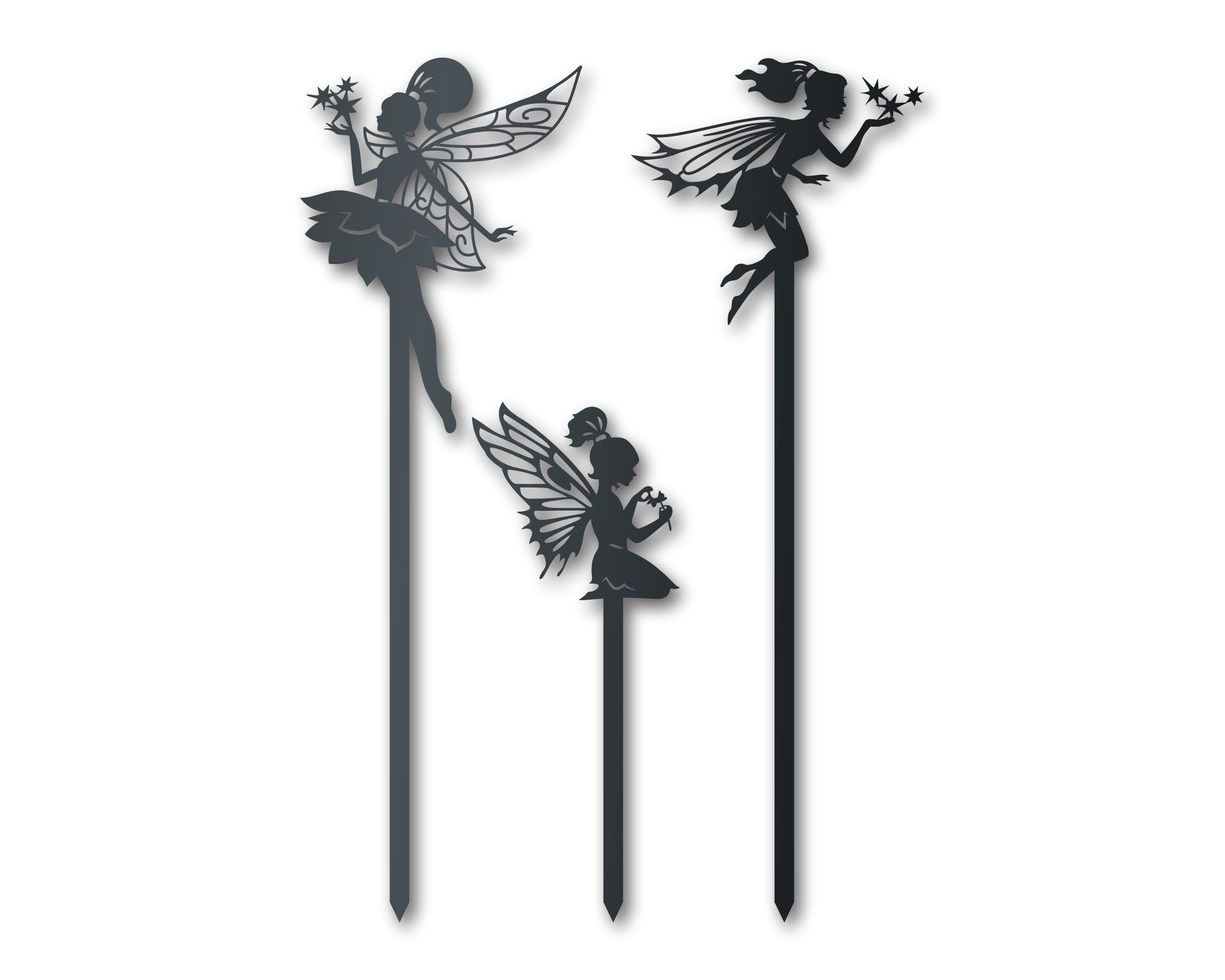 Metal Fairy Garden Stakes | Metal Garden Set | Outdoor | Up to 24