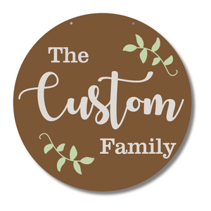 Unfinished Wood Custom Family Name Door Sign Kit | Wood Craft Cutouts | 1/4" Thick |