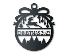 Load image into Gallery viewer, 2023 LIMITED EDITION Custom Metal Flying Reindeer Christmas Ornament | Indoor Outdoor | Up to 36&quot; | Over 20 Color Options
