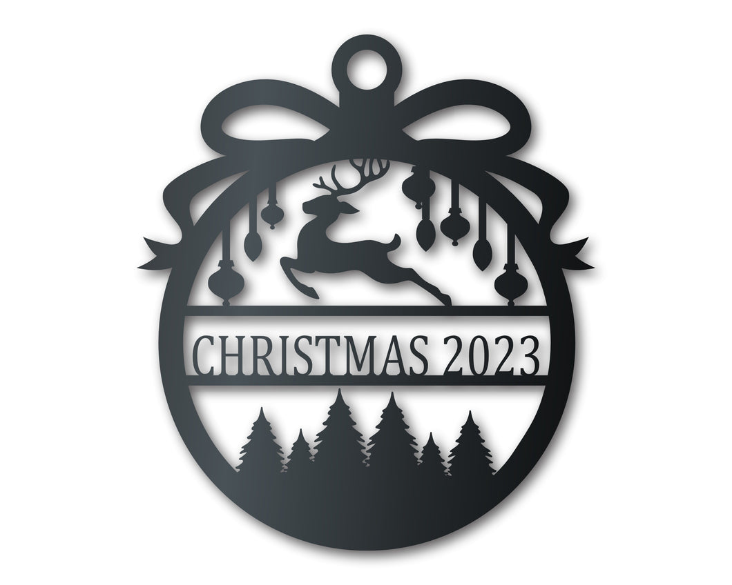 2023 LIMITED EDITION Custom Metal Flying Reindeer Christmas Ornament | Indoor Outdoor | Up to 36