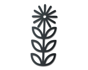 Daisy Folk Flower Metal Wall Art | Indoor Outdoor | Up to 46" | Over 20 Color Options
