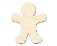 Load image into Gallery viewer, Bigger Better | Unfinished Wood Gingerbread Man Shape |  DIY Craft Cutout
