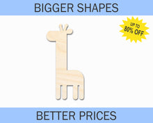 Load image into Gallery viewer, Bigger Better | Unfinished Wood Cute Giraffe Shape |  DIY Craft Cutout
