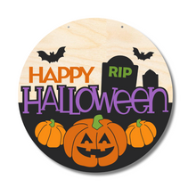 Load image into Gallery viewer, Unfinished Wood Graveyard Halloween Door Sign Kit | Wood Craft Cutouts | 1/4&quot; Thick |
