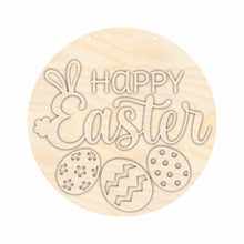 Load image into Gallery viewer, Unfinished Wood Happy Easter Door Sign Kit | Wood Craft Cutouts | 1/4&quot; Thick |
