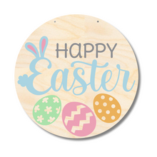 Load image into Gallery viewer, Unfinished Wood Happy Easter Door Sign Kit | Wood Craft Cutouts | 1/4&quot; Thick |
