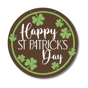 Unfinished Wood Happy St. Patrick's Day Door Sign Kit | Wood Craft Cutouts | 1/4" Thick |