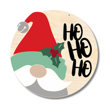 Load image into Gallery viewer, Unfinished Wood Ho Ho Ho Christmas Door Sign Kit | Wood Craft Cutouts | 1/4&quot; Thick |
