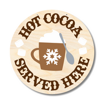 Load image into Gallery viewer, Unfinished Wood Hot Cocoa Door Sign Kit | Wood Craft Cutouts | 1/4&quot; Thick |
