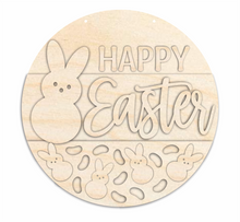 Load image into Gallery viewer, Unfinished Wood Happy Easter Jelly Bean Door Sign Kit | Wood Craft Cutouts | 1/4&quot; Thick |
