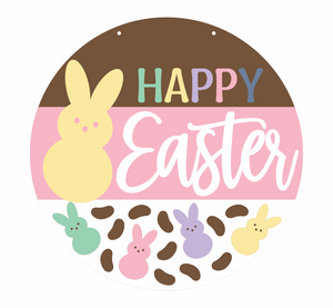 Unfinished Wood Happy Easter Jelly Bean Door Sign Kit | Wood Craft Cutouts | 1/4" Thick |