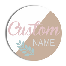 Load image into Gallery viewer, Unfinished Wood Custom Name Leaf Door Sign Kit | Wood Craft Cutouts | 1/4&quot; Thick |
