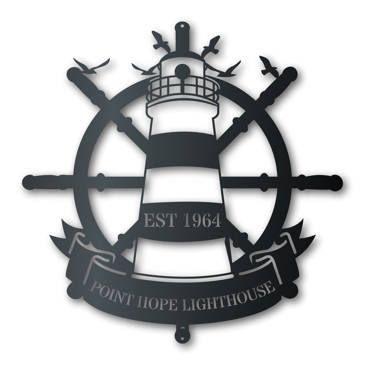 Custom Metal Lighthouse Sign | Nautical Wall Art | Indoor Outdoor | Up ...