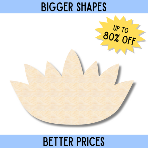 Bigger Better | Unfinished Wood Lotus Flower Shape |  DIY Craft Cutout