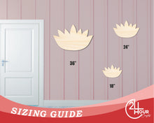 Load image into Gallery viewer, Bigger Better | Unfinished Wood Lotus Flower Shape |  DIY Craft Cutout
