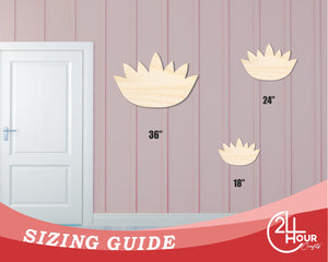 Bigger Better | Unfinished Wood Lotus Flower Shape |  DIY Craft Cutout