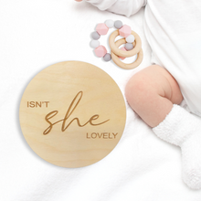 Load image into Gallery viewer, Isn&#39;t She Wonderful Engraved Round | Engraved Wood Cutouts | 1/4&quot; Thick |
