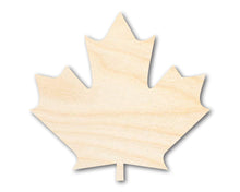 Load image into Gallery viewer, Bigger Better | Unfinished Wood Canadian Maple Leaf Shape |  DIY Craft Cutout
