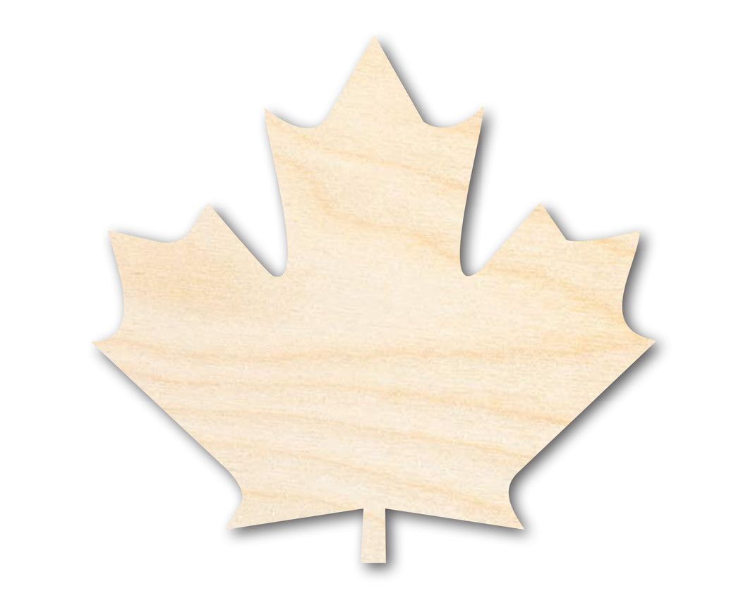 Bigger Better | Unfinished Wood Canadian Maple Leaf Shape |  DIY Craft Cutout