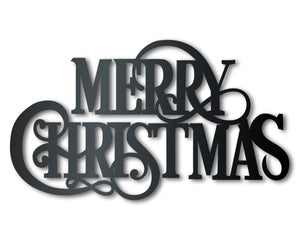 Metal Merry Christmas Wall Art | Indoor Outdoor | Up to 36" | Over 20 Color Options