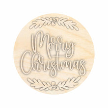 Load image into Gallery viewer, Unfinished Wood Merry Christmas Door Sign Kit | Wood Craft Cutouts | 1/4&quot; Thick |
