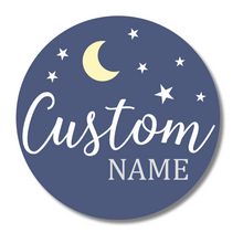 Load image into Gallery viewer, Unfinished Wood Custom Name Night Time Door Sign Kit | Wood Craft Cutouts | 1/4&quot; Thick |
