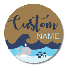 Load image into Gallery viewer, Unfinished Wood Custom Name Ocean Door Sign Kit | Wood Craft Cutouts | 1/4&quot; Thick |
