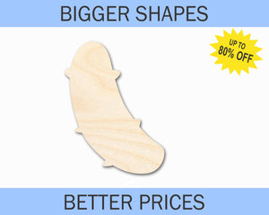 Bigger Better | Unfinished Wood Pickle Shape |  DIY Craft Cutout