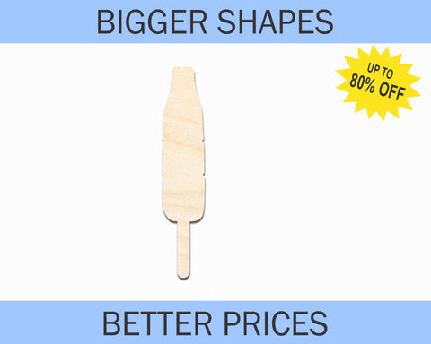 Bigger Better | Unfinished Wood Patriotic Popsicle Shape |  DIY Craft Cutout