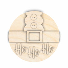 Load image into Gallery viewer, Unfinished Wood Santa Ho Ho Ho Door Sign Kit | Wood Craft Cutouts | 1/4&quot; Thick |
