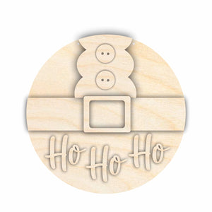 Unfinished Wood Santa Ho Ho Ho Door Sign Kit | Wood Craft Cutouts | 1/4" Thick |