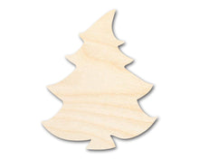 Load image into Gallery viewer, Bigger Better | Unfinished Wood Cartoon Christmas Tree Shape |  DIY Craft Cutout
