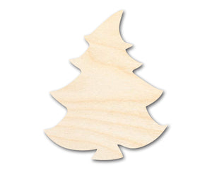 Bigger Better | Unfinished Wood Cartoon Christmas Tree Shape |  DIY Craft Cutout