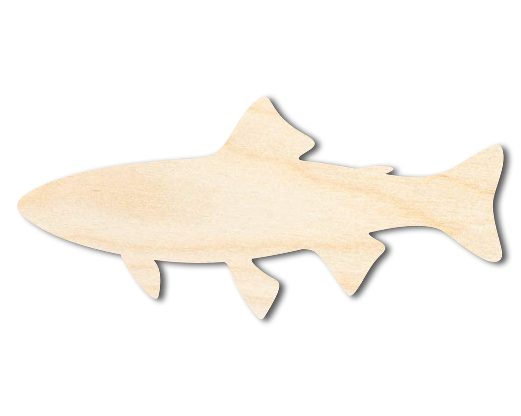 Bigger Better | Unfinished Wood Trout Fish Shape |  DIY Craft Cutout