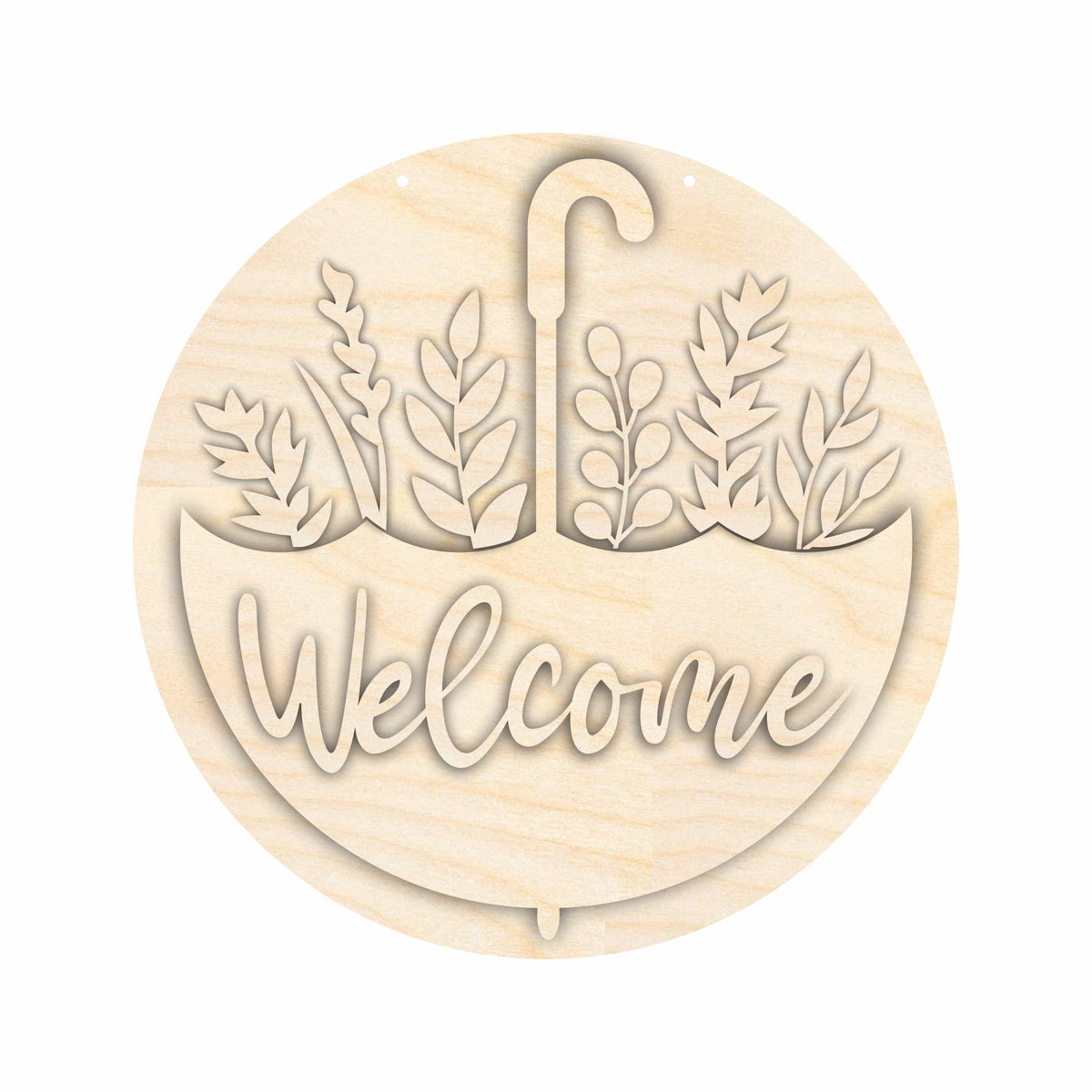 Unfinished Wood Welcome Spring Door Sign Kit | Wood Craft Cutouts | 1 ...