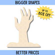 Load image into Gallery viewer, Bigger Better | Unfinished Wood Zombie Hand Shape |  DIY Craft Cutout
