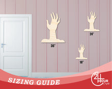 Load image into Gallery viewer, Bigger Better | Unfinished Wood Zombie Hand Shape |  DIY Craft Cutout
