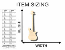 Load image into Gallery viewer, Unfinished Wooden Bass Guitar Shape - Craft - Music - up to 24&quot; DIY-24 Hour Crafts
