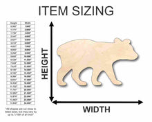 Load image into Gallery viewer, Unfinished Wooden Bear Cub Shape - Animal - Craft - up to 24&quot; DIY-24 Hour Crafts
